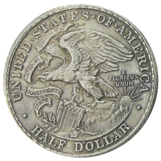 1/2 доллара (50 центов)1918 года «100 лет штату Иллинойс» США — Копия (вид 2)