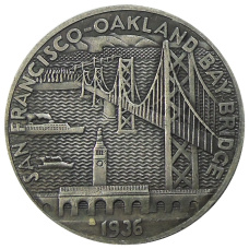 1/2 доллара (50 центов) 1936 года «Мост между Сан-Франциско и Оклендом» США — Копия (реверс)