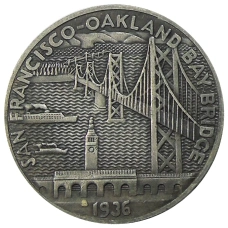 1/2 доллара (50 центов) 1936 года «Мост между Сан-Франциско и Оклендом» США — Копия (вид 2)