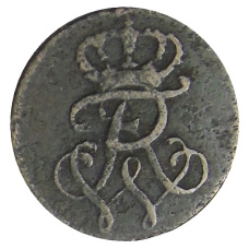 Монета 1 пфенниг 1797 года Германские государства — Пруссия (реверс)