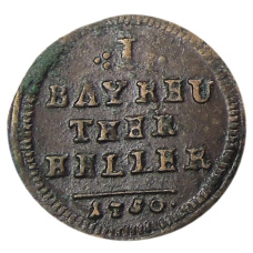 Монета 1 геллер 1750 года Германские государства — Бранденбург-Байрейт (аверс)