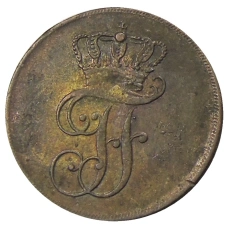 Монета 2 пфеннига 1831 года Германские государства — Мекленбург-Шверин (реверс)