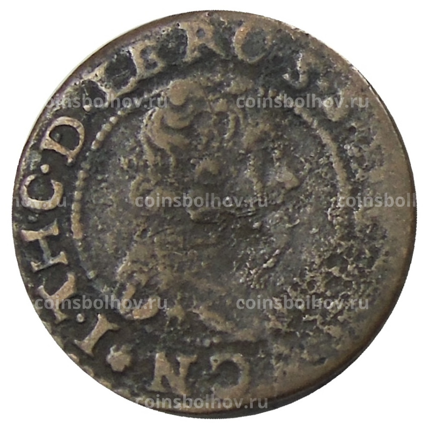 Монета 2 денье турнуа 1633 года Франция