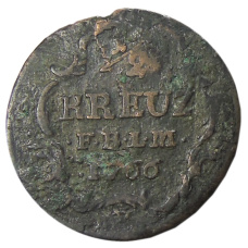 Монета 1/2 крейцера 1766 года Германские госудаства — Баден (аверс)