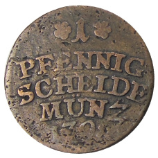 Монета 1 пфенниг 1798 года Германские государства — Саксен-Кобург-Заальфельд (аверс)