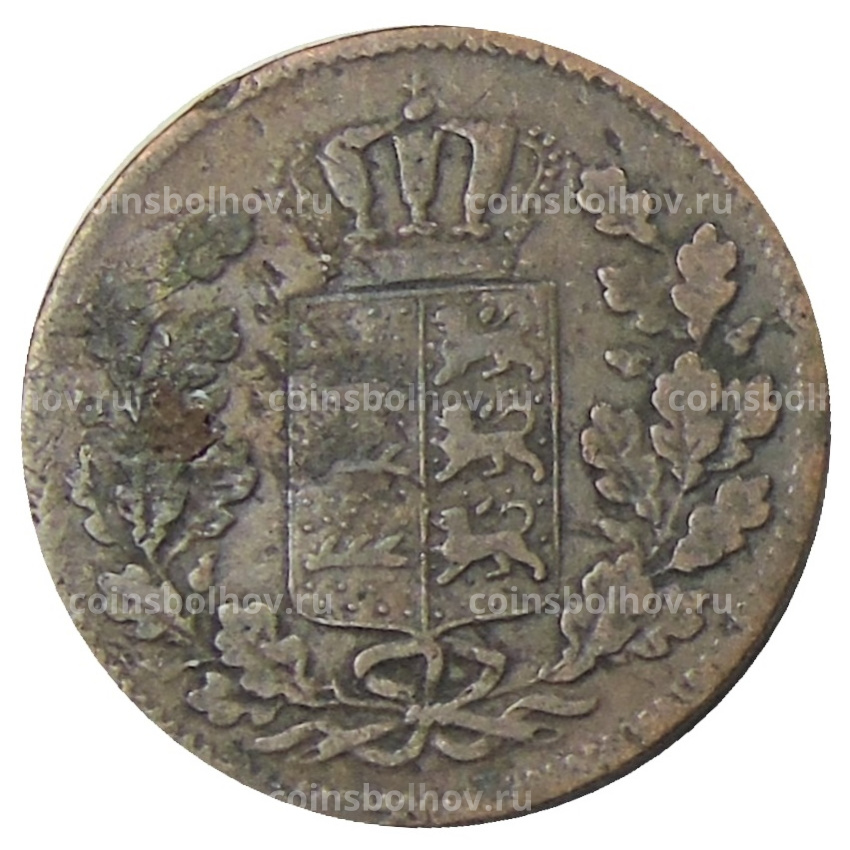 Монета 1/2 крейцера 1845 года Германские государства — (вид 2)