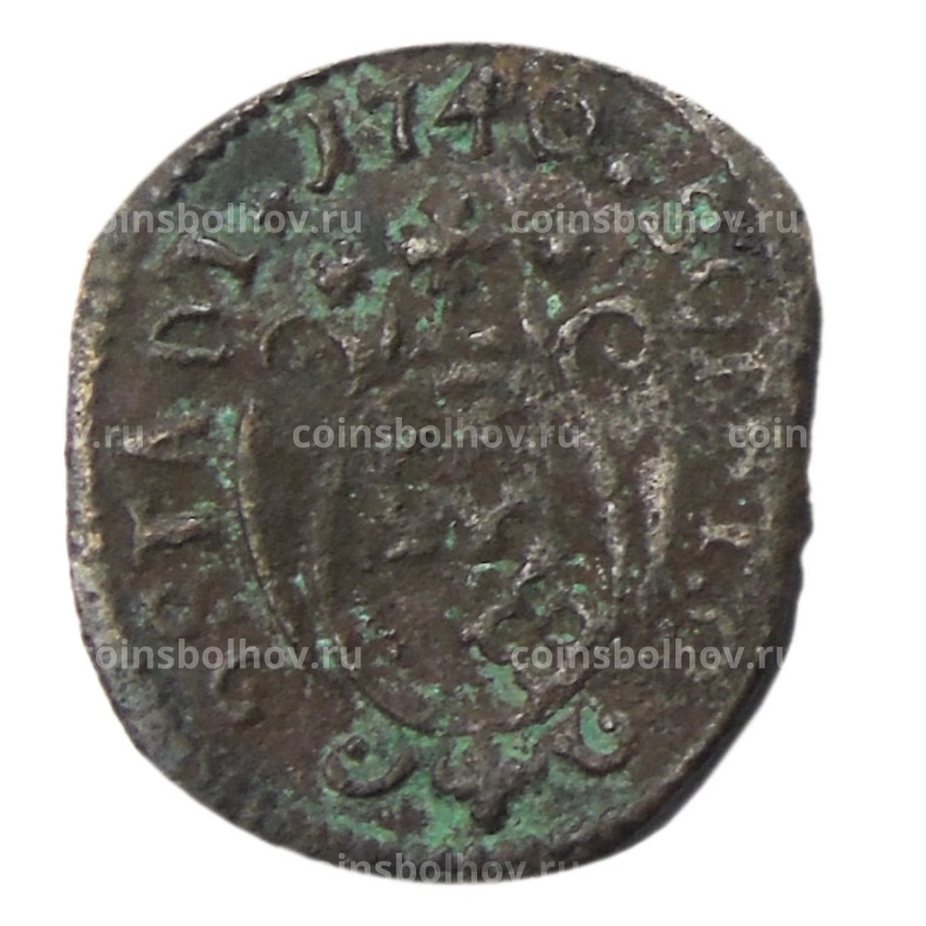 Монета 3 пфеннига 1740 года Германские государства — Зост (вид 2)