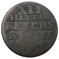 Монета 12 геллеров 1760 года Германские государства — Ахен (аверс)