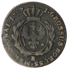 Монета 1 грош 1797 года В Германские государства — Южная Пруссия (аверс)