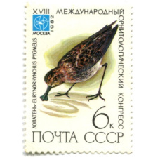 Марка «XVIII международный орнитологический конгресс — лопатень» 1982 год