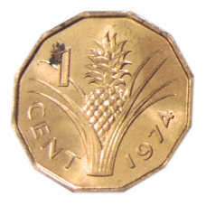 Монета 1 цент 1974 года Свазиленд (аверс)