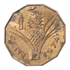 Монета 1 цент 1974 года Свазиленд (аверс)