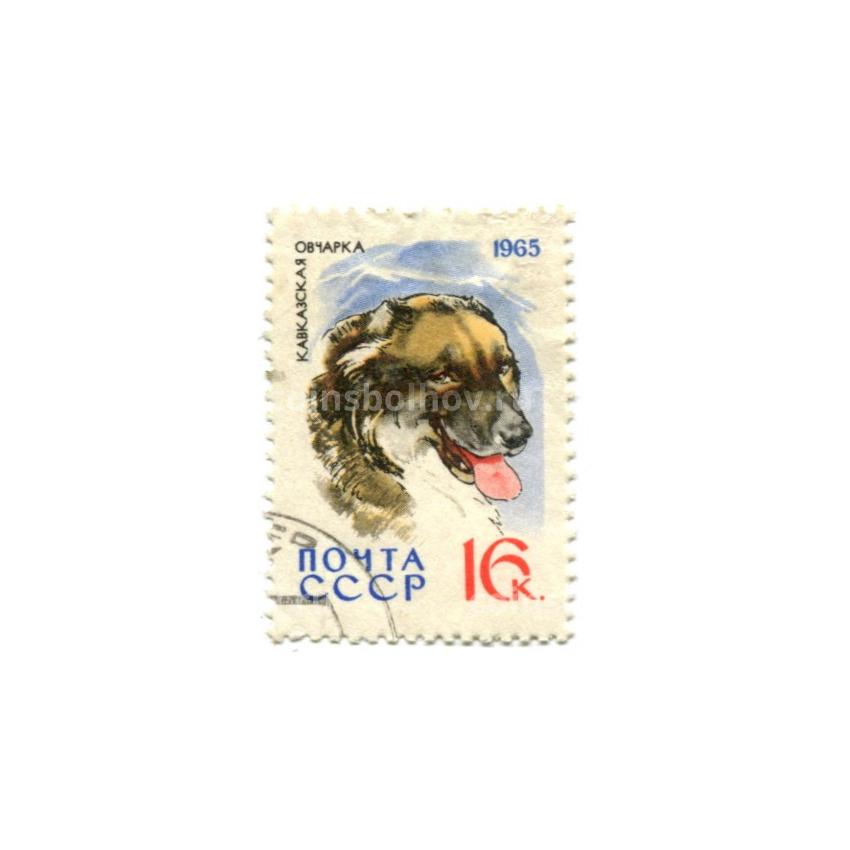 Марка «Кавказская овчарка» 1965 год