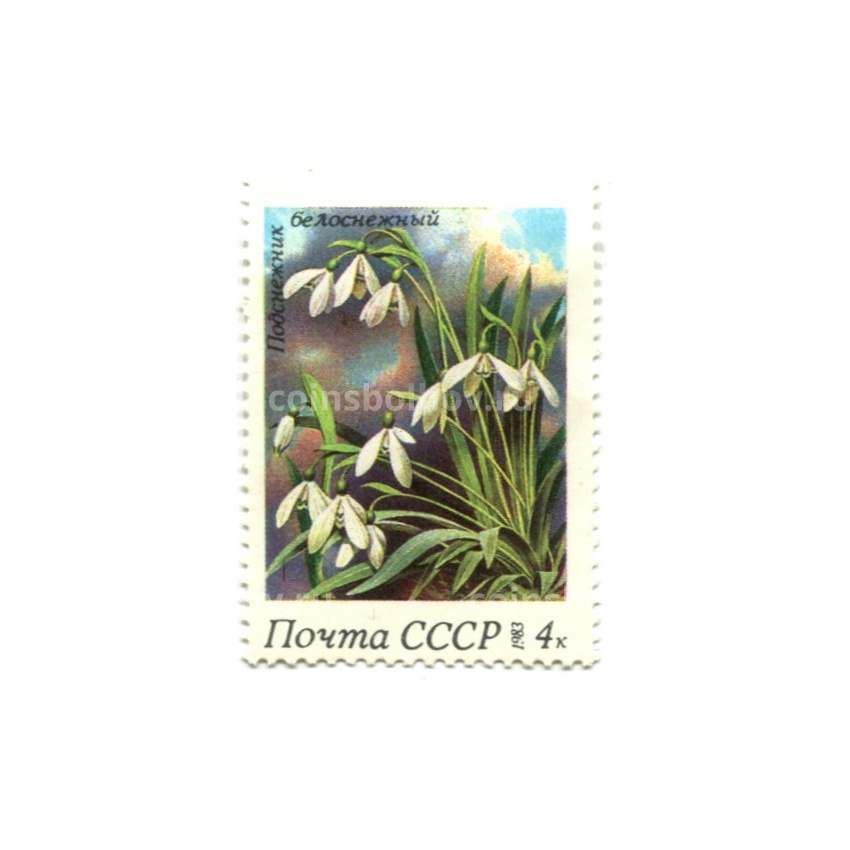 Марка «Подорожник белоснежный» 1983 год