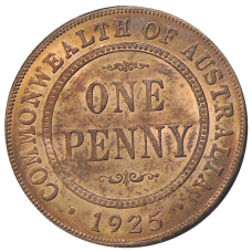 1 пенни 1925 года Австралия — Копия