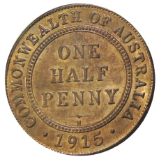 1/2 пенни 1915 года Австралия — Копия