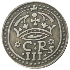 3 гроша 1645 года Польша — Копия