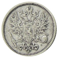 Монета 50 пенни 1890 года Русская Финляндия (реверс)