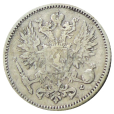 Монета 50 пенни 1892 года Русская Финляндия (реверс)