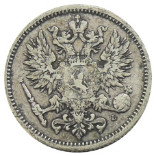 Монета 50 пенни 1889 года Русская Финляндия (реверс)
