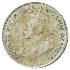 Монета 10 центов 1927 года Стрейтс Сетлментс (реверс)