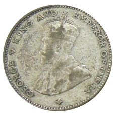 Монета 10 центов 1919 года Стрейтс Сетлментс (реверс)