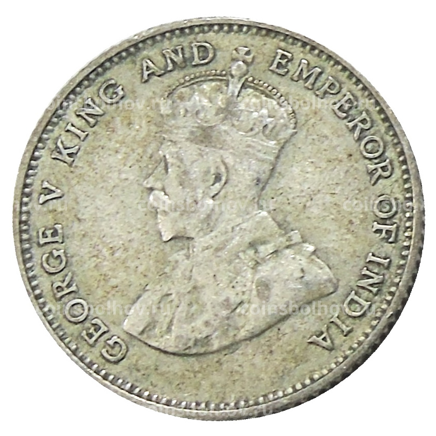 Монета 10 центов 1927 года Стрейтс Сетлментс (вид 2)