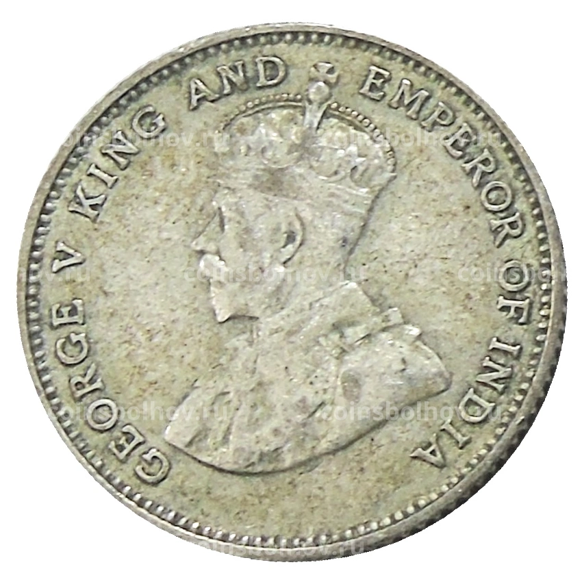 Монета 10 центов 1927 года Стрейтс Сетлментс (вид 2)