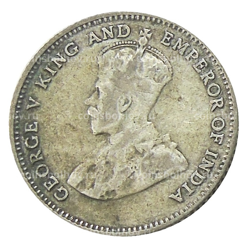 Монета 10 центов 1927 года Стрейтс Сетлментс (вид 2)