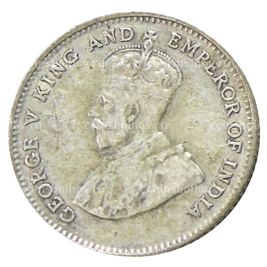 Монета 10 центов 1927 года Стрейтс Сетлментс (вид 2)