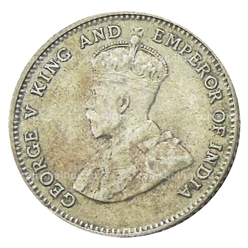 Монета 10 центов 1927 года Стрейтс Сетлментс (вид 2)