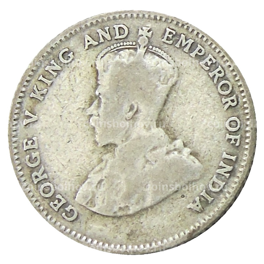 Монета 10 центов 1927 года Стрейтс Сетлментс (вид 2)