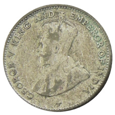 Монета 10 центов 1918 года Стрейтс Сетлментс (реверс)