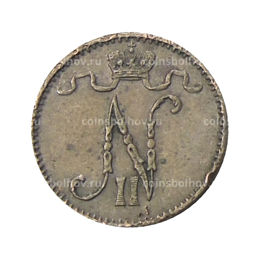 Монета 1 пенни 1911 года Русская Финляндия (вид 2)