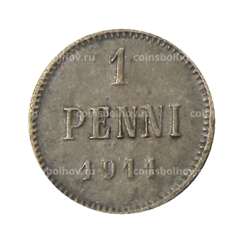 Монета 1 пенни 1911 года Русская Финляндия