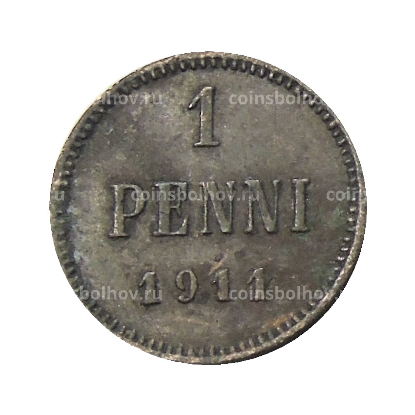 Монета 1 пенни 1911 года Русская Финляндия