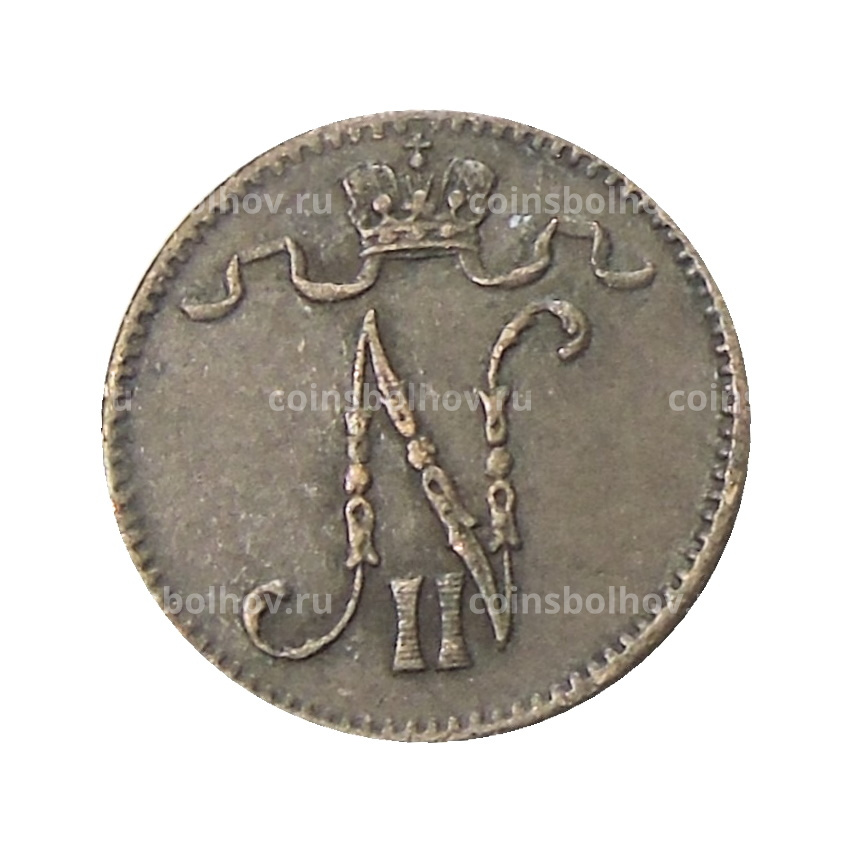 Монета 1 пенни 1912 года Русская Финляндия (вид 2)
