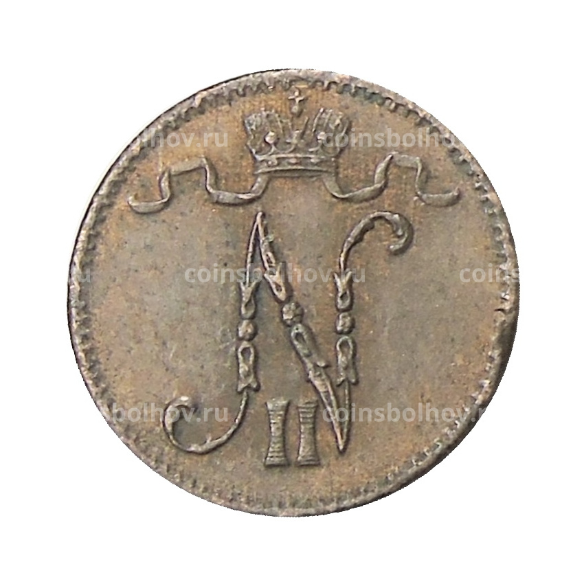 Монета 1 пенни 1916 года Русская Финляндия (вид 2)