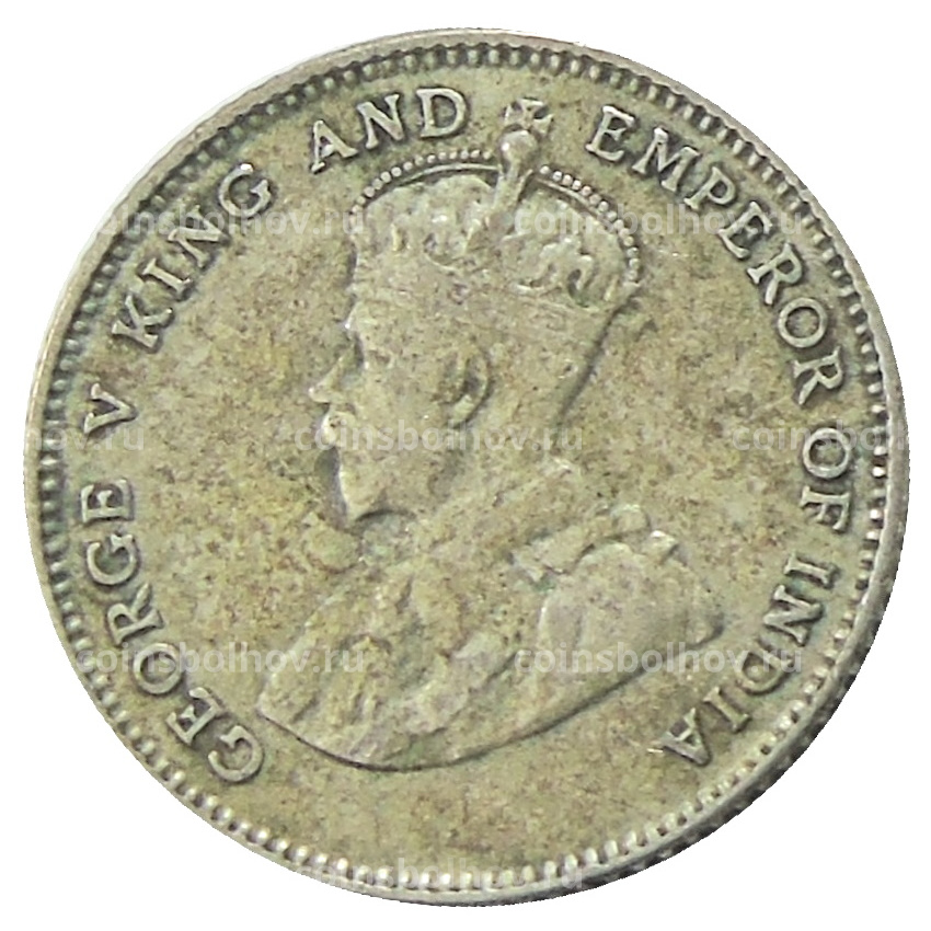 Монета 10 центов 1927 года Стрейтс Сетлментс (вид 2)