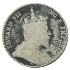 Монета 10 центов 1910 года Стрейтс Сетлментс (реверс)