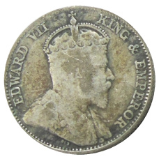 Монета 10 центов 1910 года Стрейтс Сетлментс (реверс)