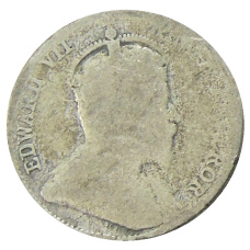 Монета 10 центов 1909 года Стрейтс Сетлментс (реверс)