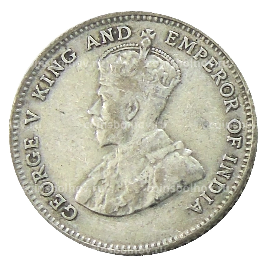 Монета 10 центов 1927 года Стрейтс Сетлментс (вид 2)