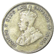 Монета 10 центов 1927 года Стрейтс Сетлментс (реверс)