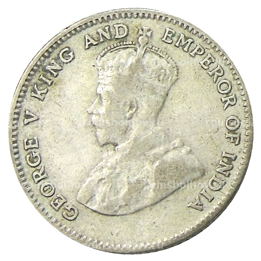 Монета 10 центов 1927 года Стрейтс Сетлментс (вид 2)