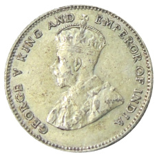 Монета 10 центов 1927 года Стрейтс Сетлментс (реверс)