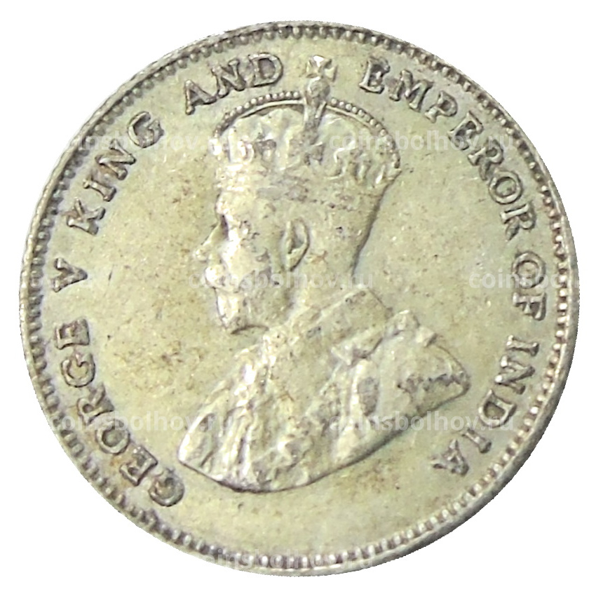 Монета 10 центов 1927 года Стрейтс Сетлментс (вид 2)