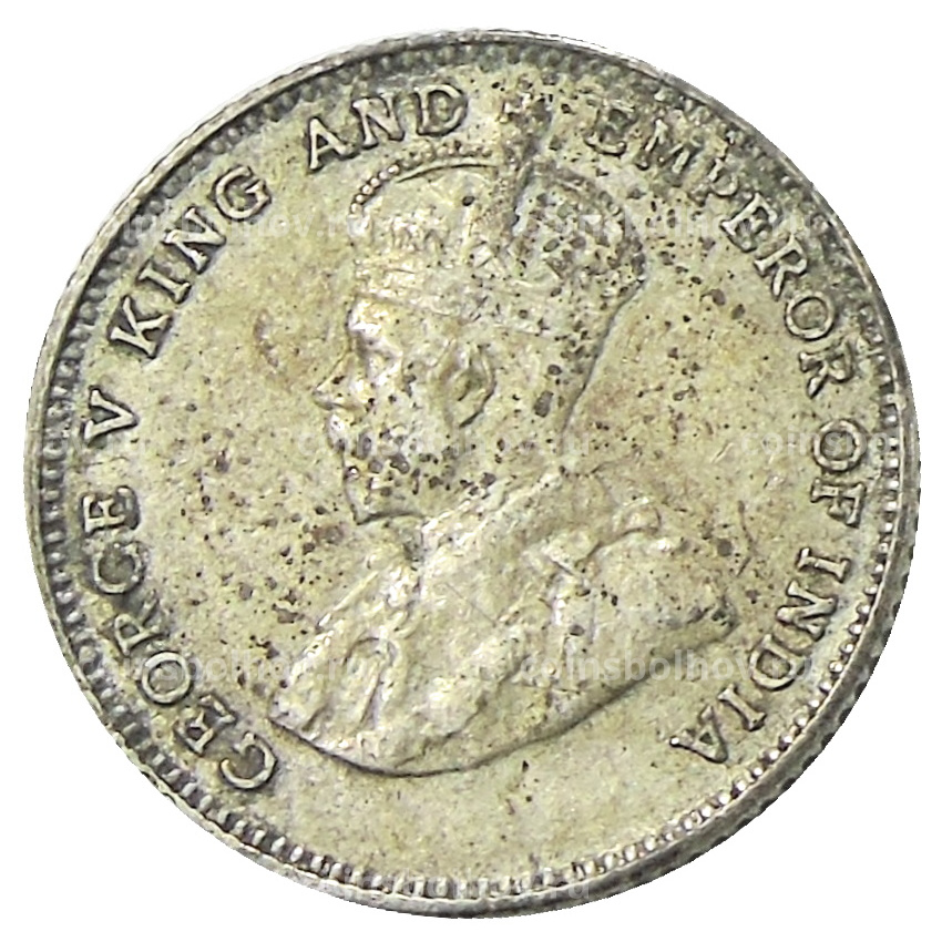 Монета 10 центов 1927 года Стрейтс Сетлментс (вид 2)
