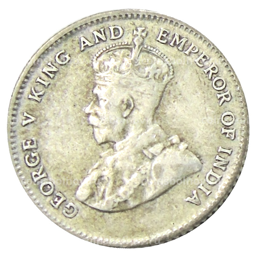 Монета 10 центов 1927 года Стрейтс Сетлментс (вид 2)