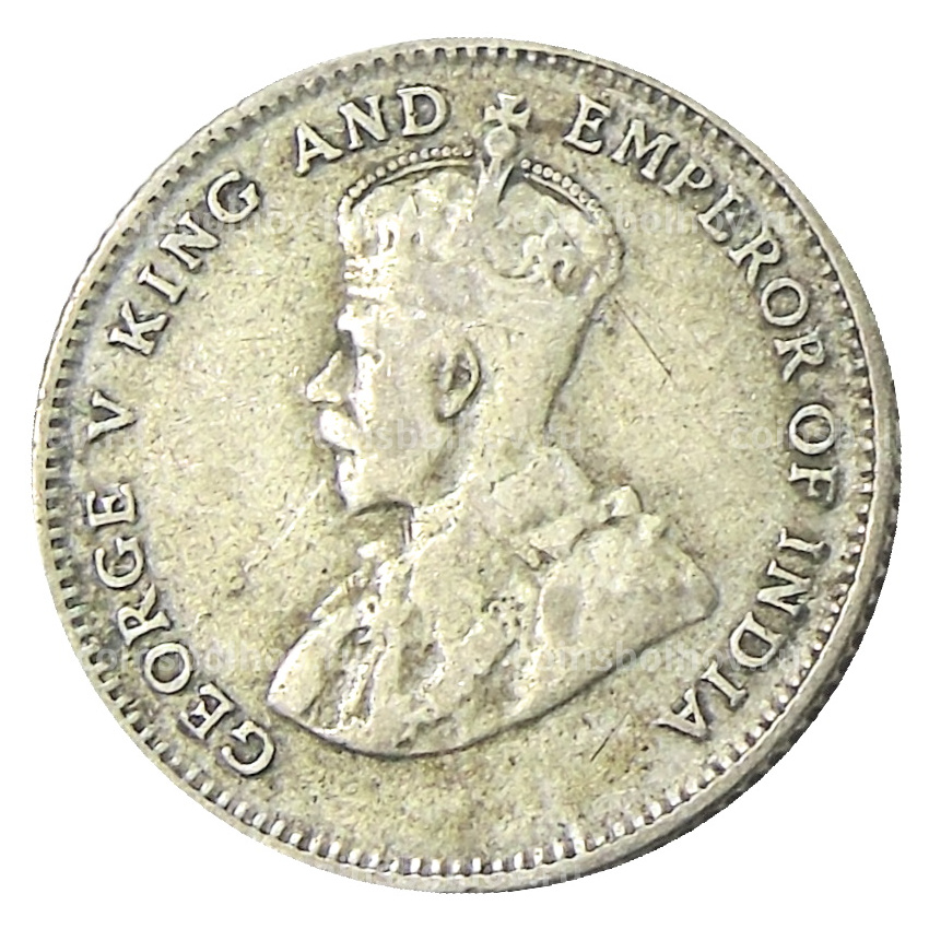 Монета 10 центов 1927 года Стрейтс Сетлментс (вид 2)